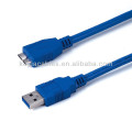 Cabo SuperSpeed ​​USB 3.0, usb 3.0 am para micro cabo bm, Tipo A para Tipo B Micro, M / M, 3 FT, Azul